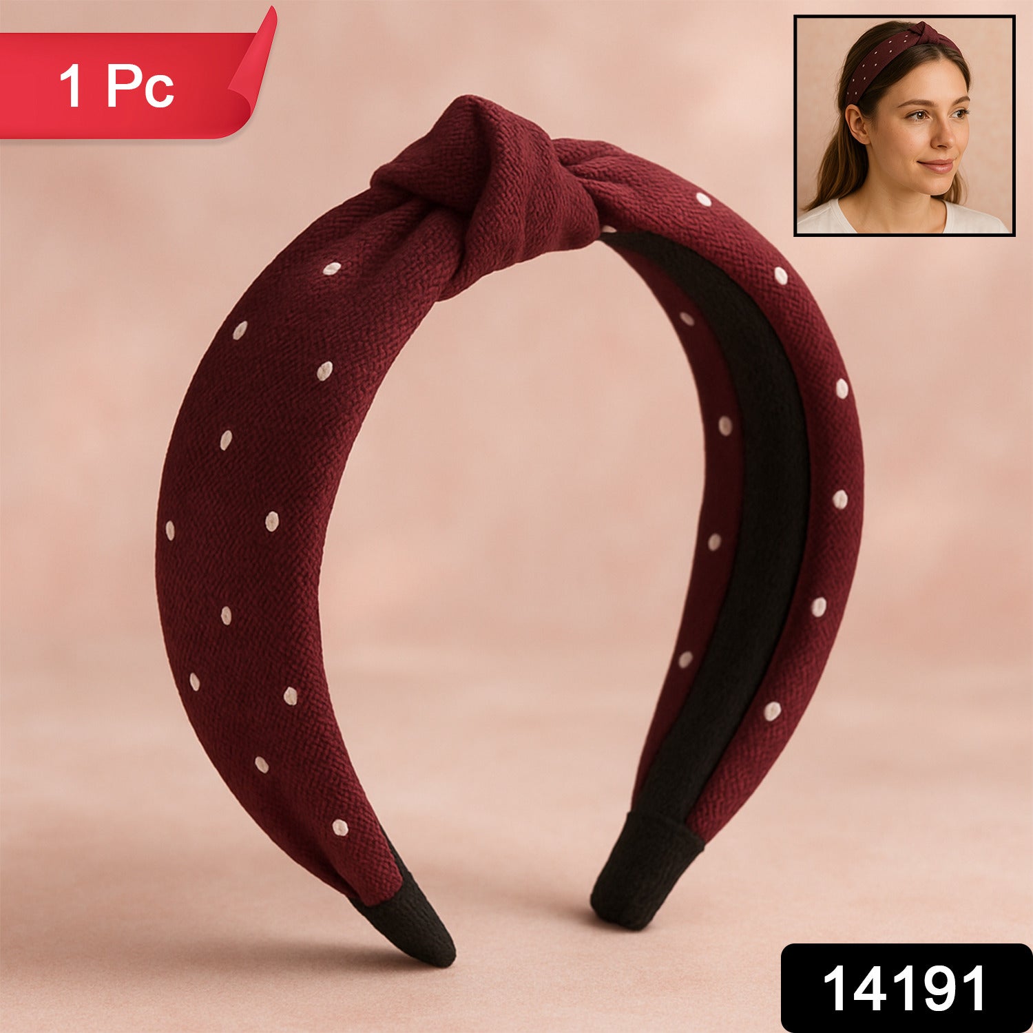 Casual Chic Knot Headband – Polka Print Casual Chic Knot Headband – Polka Print